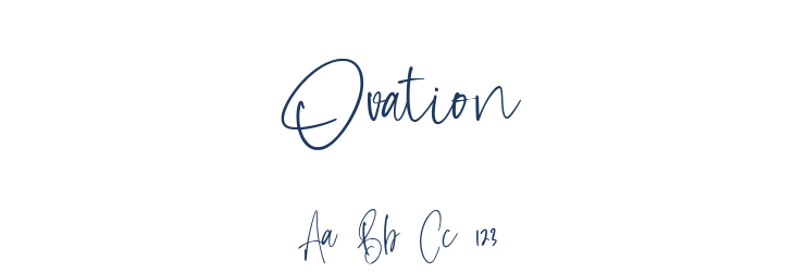 Ovation Font Preview