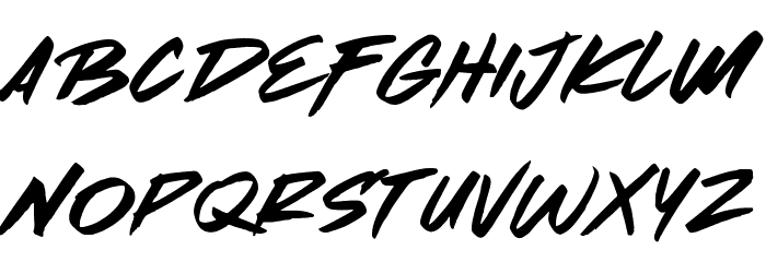 Over Break Font LOWERCASE