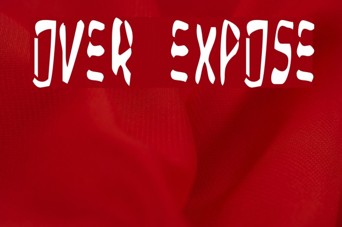 Over Expose Font examples