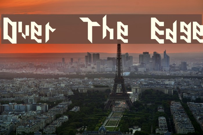 Over The Edge Font examples