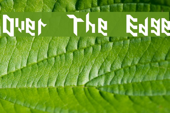 Over The Edge Font examples