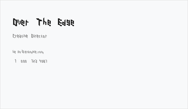 Over The Edge Business Card