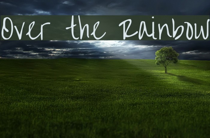 Over the Rainbow Font examples