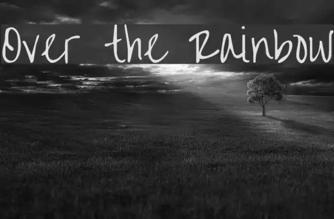 Over the Rainbow Font examples