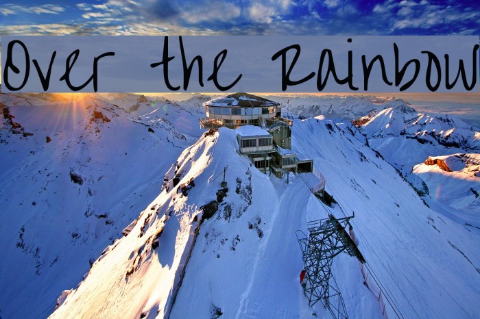 Over the Rainbow Font examples