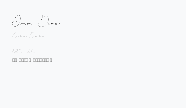 Overa Demo Business Card