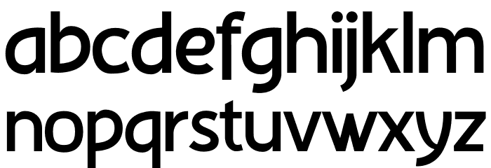 Overbrushing Sans Serif Font LOWERCASE