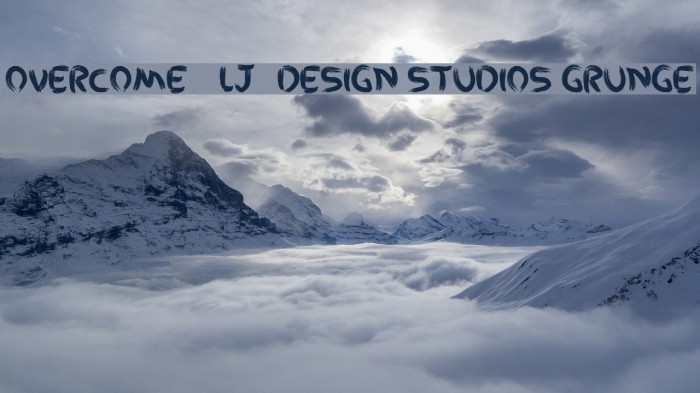 Overcome - LJ- Design Studios Grunge Font examples