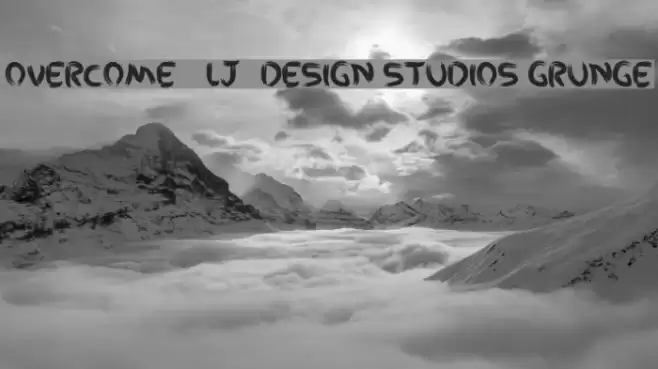 Overcome - LJ- Design Studios Grunge Fonte examples