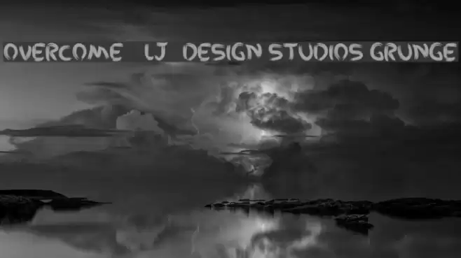 Overcome - LJ- Design Studios Grunge Fonte examples