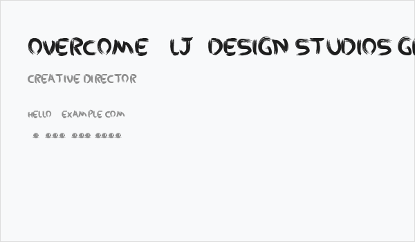 Overcome - LJ- Design Studios Grunge Business Card