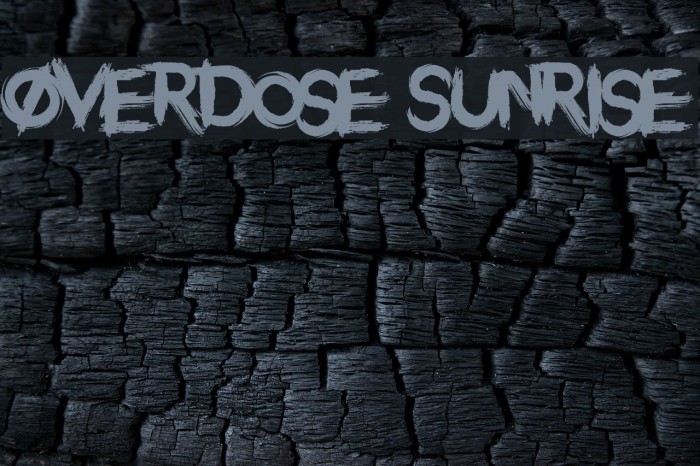 Overdose Sunrise Font examples