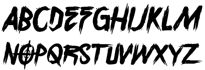 Overdrive Sunset Font, Chequered Ink