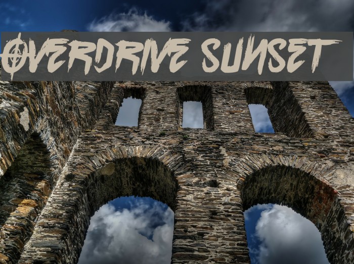 Free font Overdrive Sunset by NALGames