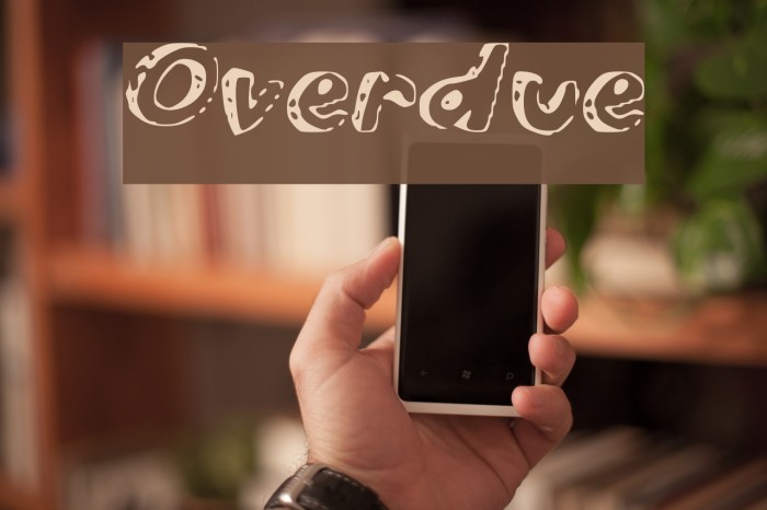 Overdue Font examples