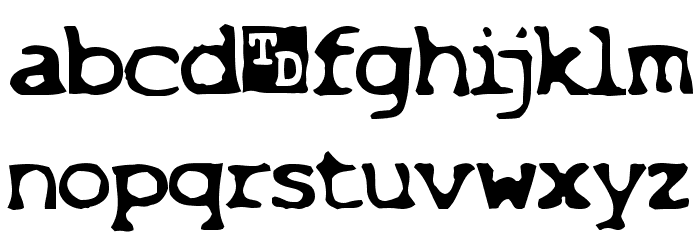 Overexposed Trial Version フォント 小文字