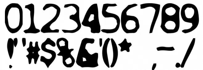 Overexposed Font OTHER CHARS