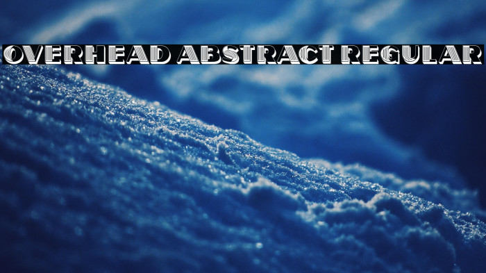 Overhead Abstract Regular Example 2