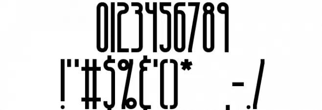 Overhead BRK Font OTHER CHARS