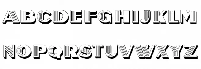 Overhead Hollow Regular Font OTHER CHARS