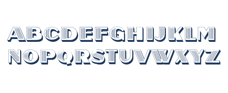 Overhead Hollow Regular Lowercase