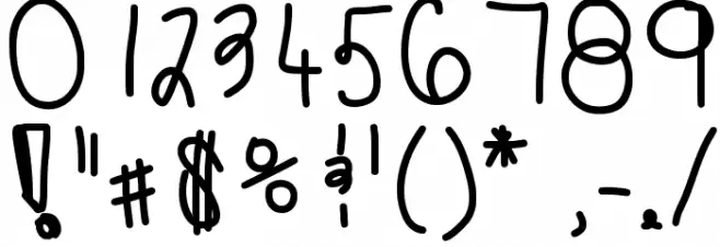 Overhearts Font OTHER CHARS