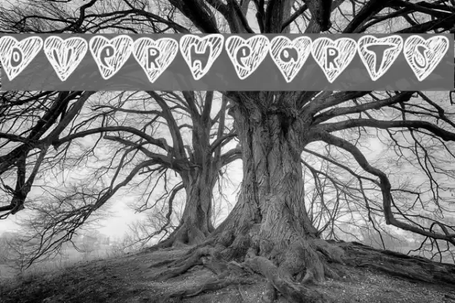 Overhearts Font examples