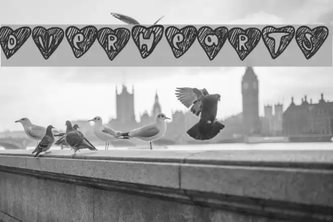 Overhearts Font examples