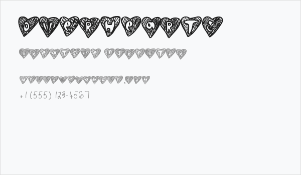 Overhearts Business Card