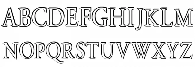 Overlapserif Schriftart Groß