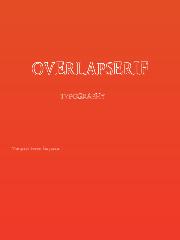 Overlapserif Poster