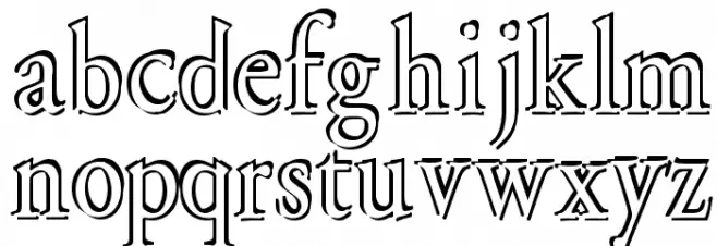 Overlapserif Fuentes MINÚSCULAS
