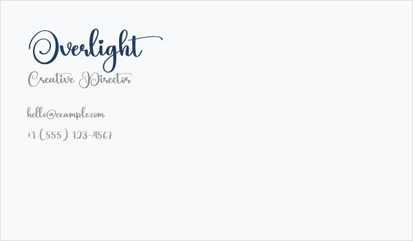 Overlight Business Card