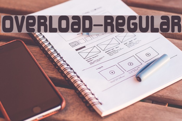Overload-Regular Font examples