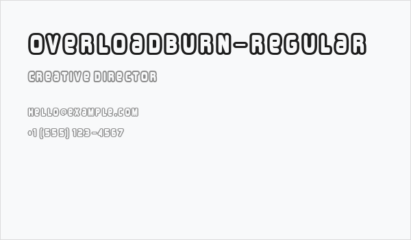 OverloadBurn-Regular Business Card