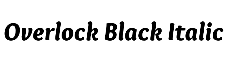 Overlock Black Italic  नि: शुल्क फ़ॉन्ट्स डाउनलोड