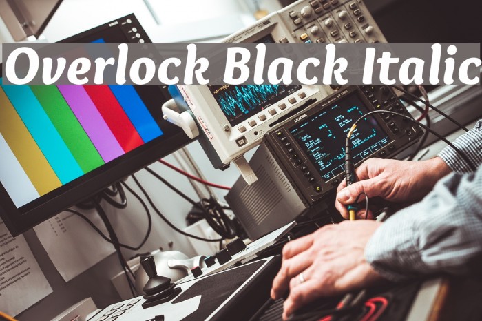 Overlock Black Italic Example 1