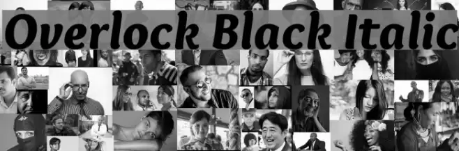 Overlock Black Italic Font examples