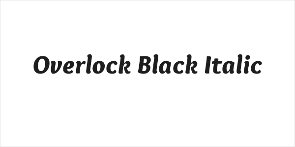 Overlock Black Italic Logo