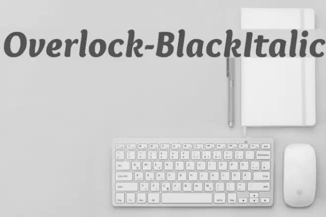 Overlock-BlackItalic Font examples
