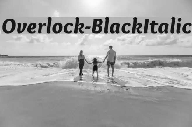 Overlock-BlackItalic Font examples