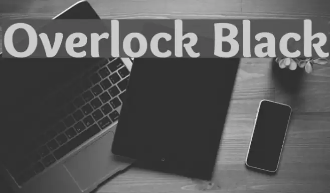 Overlock Black Font examples