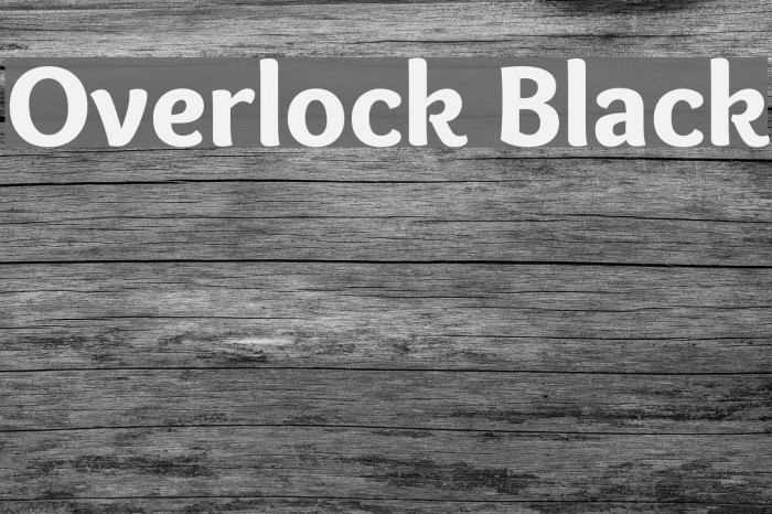 Overlock Black Font examples
