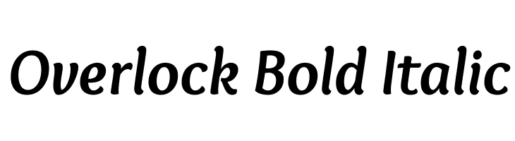 Overlock Bold Italic Font