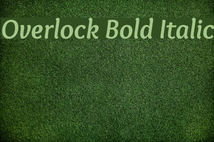 Overlock Bold Italic Font examples