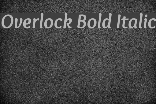 Overlock Bold Italic examples