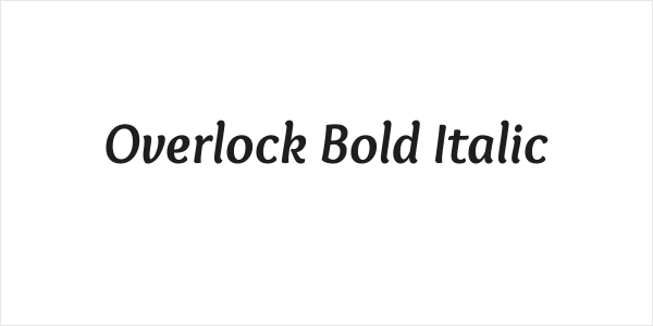 Overlock Bold Italic Logo