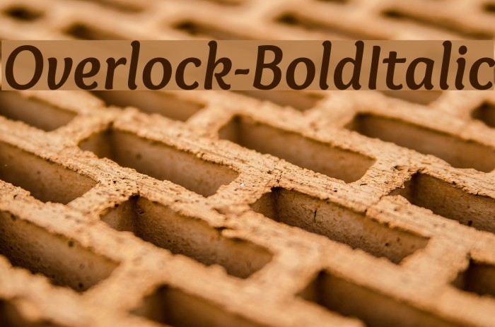 Overlock-BoldItalic Font examples