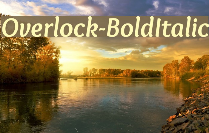 Overlock-BoldItalic Font examples