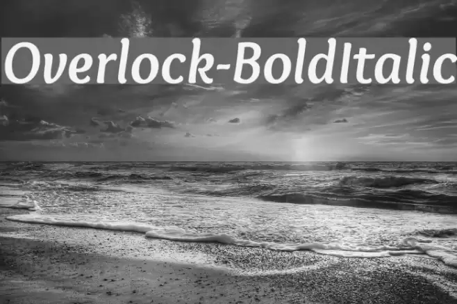 Overlock-BoldItalic Font examples